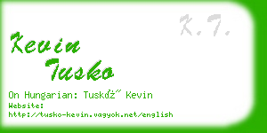 kevin tusko business card